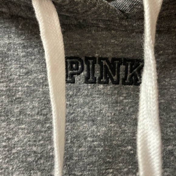 EUC! VS PINK Sherpa lined oversized camo logo hoodie size Large - Picture 4 of 7